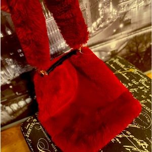 Deep Red🥀 Fur Purse